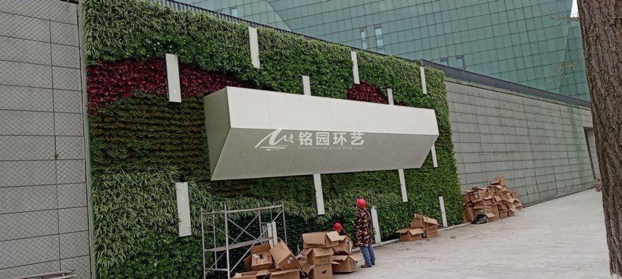 重庆笔直绿化：重庆大剧院外墙植物墙景观